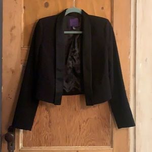Black Blazer with Satin Collar